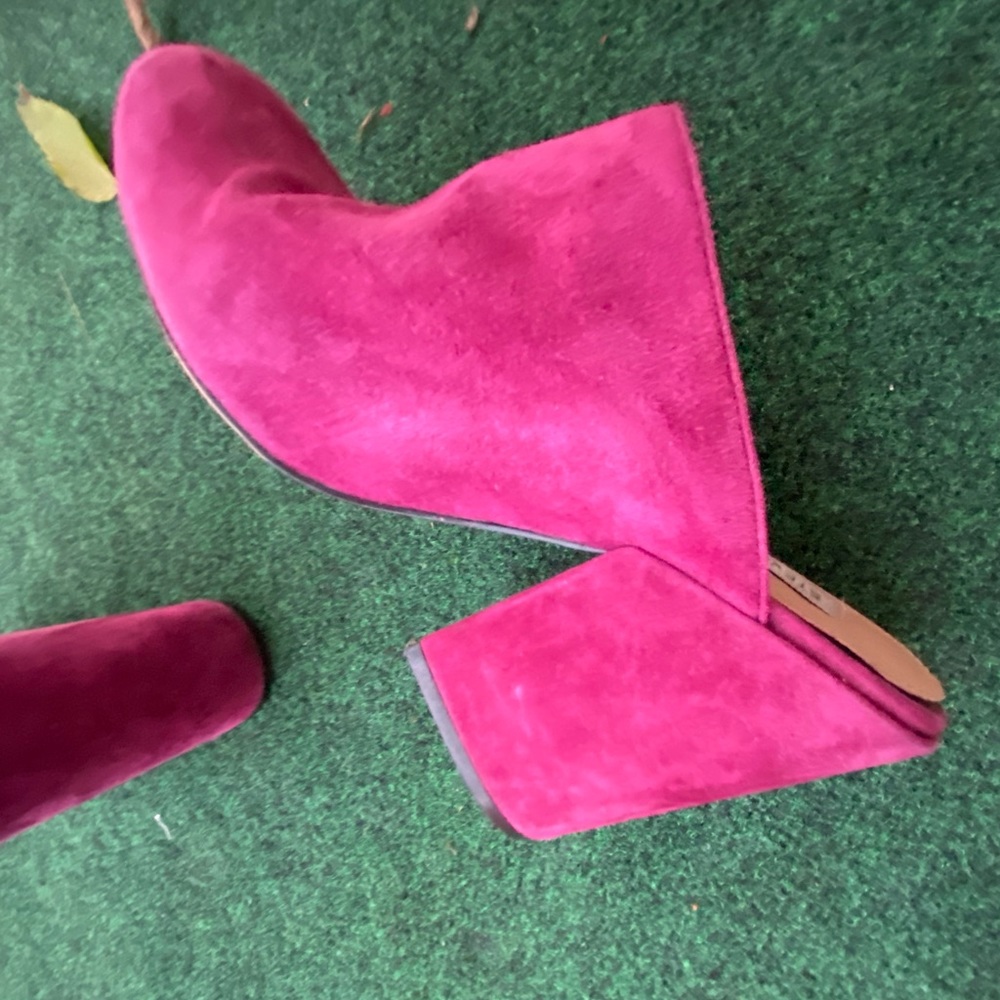Plum Suede Mules - Picture 6 of 10